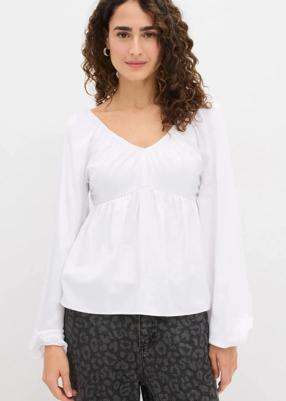 bonprix Blusen & Tuniken|Nachhaltigere Materialien^Blusenshirt weiß