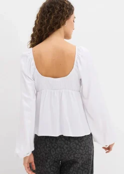 bonprix Blusen & Tuniken|Nachhaltigere Materialien^Blusenshirt weiß