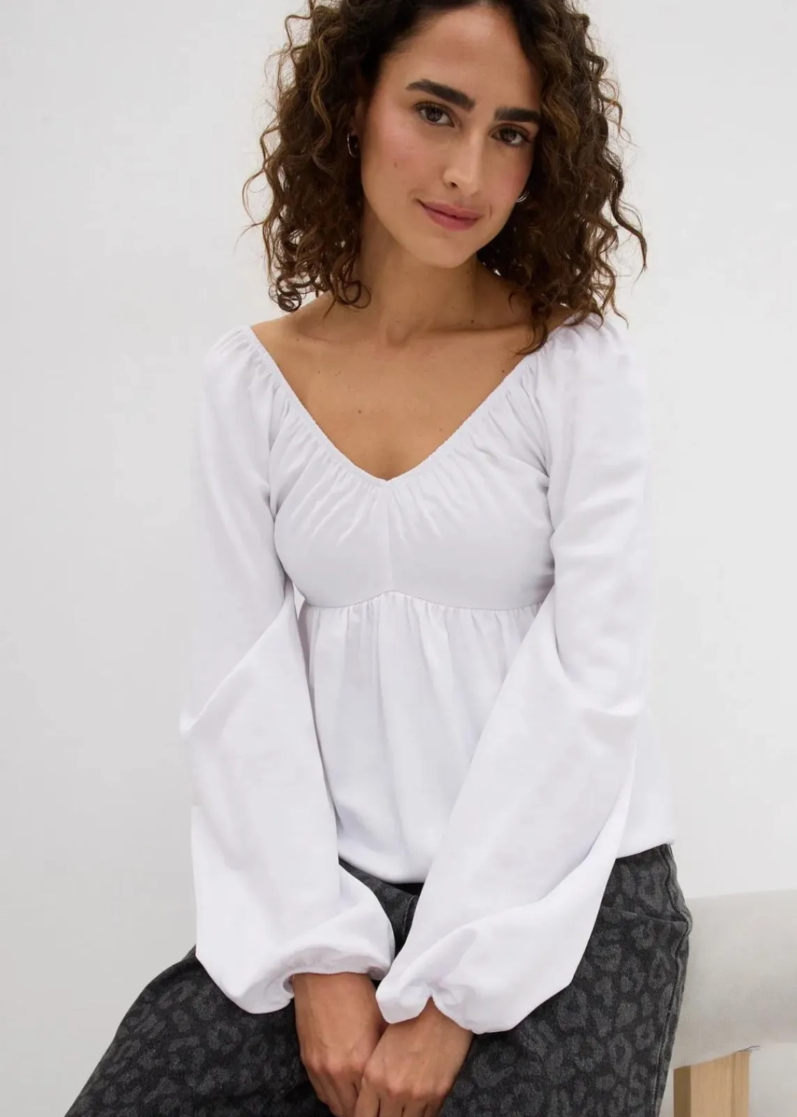 bonprix Blusen & Tuniken|Nachhaltigere Materialien^Blusenshirt weiß