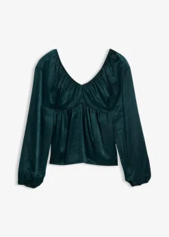 bonprix Nachhaltigere Materialien|Blusen & Tuniken^Blusenshirt tiefgrün
