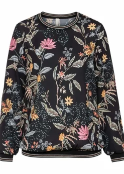 bonprix Bekleidung·Jacken & Mäntel|Blusen & Tuniken^Blusenshirt schwarz floral