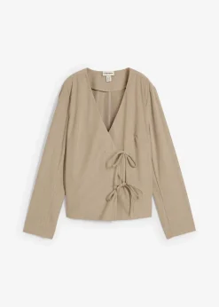 bonprix Blusen & Tuniken^Blusenshirt aus feinem Cord beige