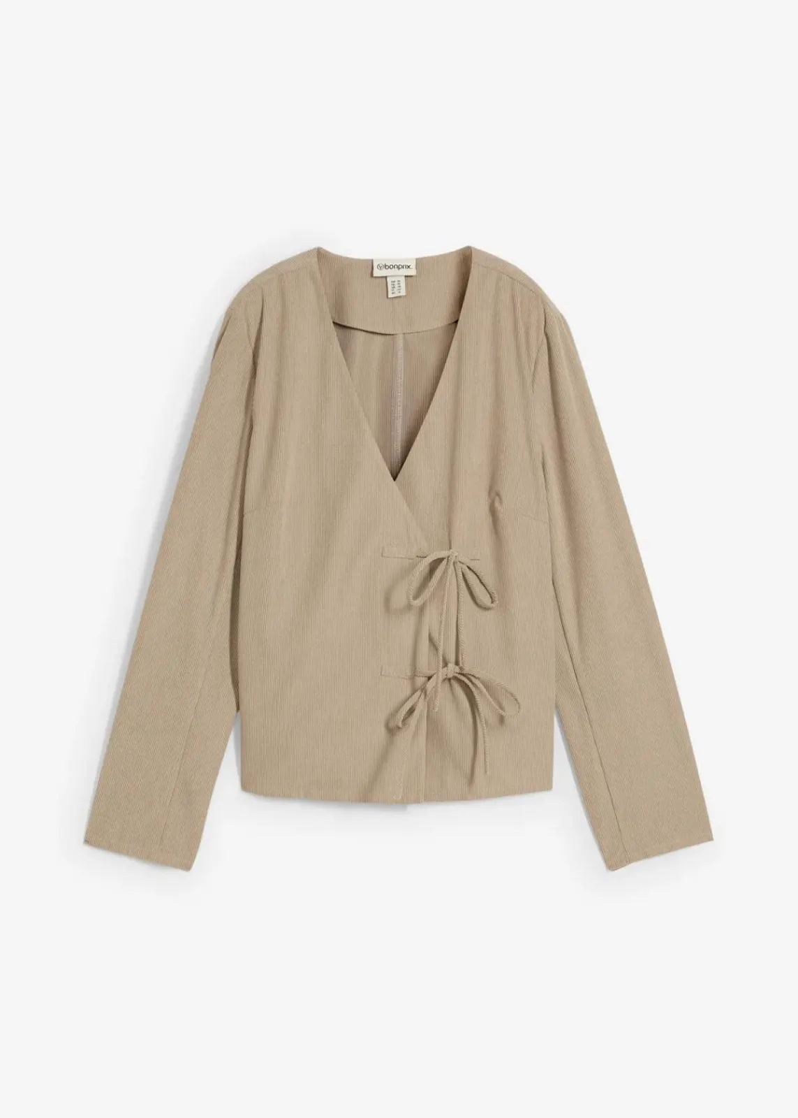 bonprix Blusen & Tuniken^Blusenshirt aus feinem Cord beige