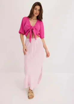 bonprix Nachhaltigere Materialien|Blusen & Tuniken^Blusenshirt aus fließender Viskose fuchsia