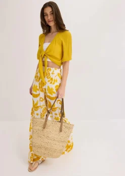bonprix Bekleidung·Jacken & Mäntel|Blusen & Tuniken^Blusenshirt aus fließender Viskose lemoncurry