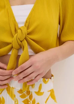 bonprix Bekleidung·Jacken & Mäntel|Blusen & Tuniken^Blusenshirt aus fließender Viskose lemoncurry