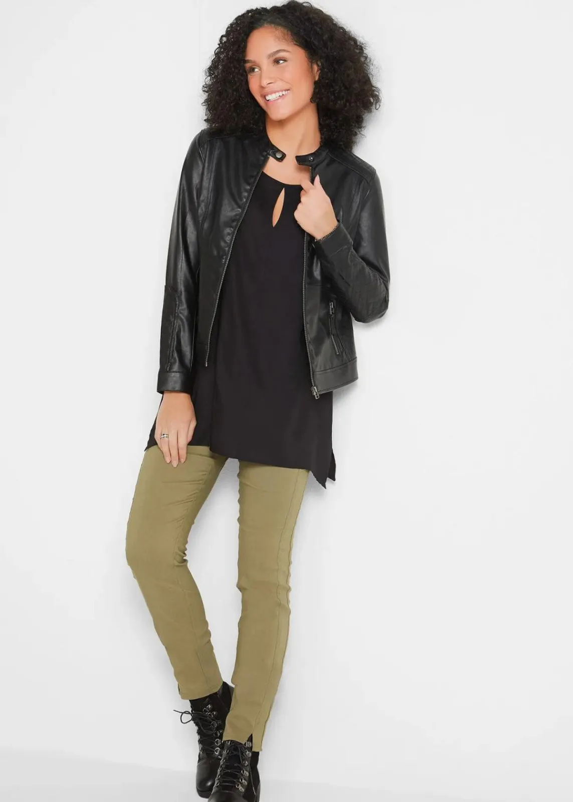 bonprix Bekleidung·Jacken & Mäntel|Nachhaltigere Materialien^Blusenshirt aus reiner Viskose schwarz