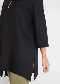 bonprix Bekleidung·Jacken & Mäntel|Nachhaltigere Materialien^Blusenshirt aus reiner Viskose schwarz