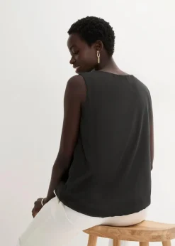 bonprix Nachhaltigere Materialien|Shirts & Tops^Blusentop schwarz