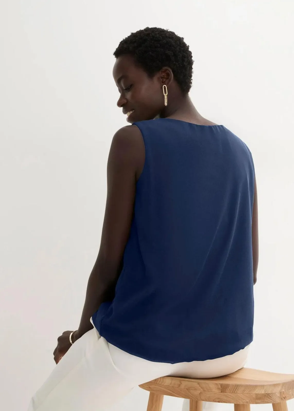bonprix Bekleidung·Jacken & Mäntel|Blusen & Tuniken^Blusentop dunkelblau