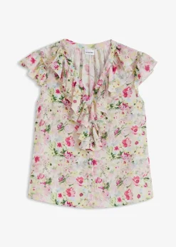 bonprix Bekleidung·Jacken & Mäntel|Blusen & Tuniken^Blusentop violettorchidee geblümt