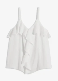 bonprix Bekleidung·Jacken & Mäntel|Blusen & Tuniken^Blusentop wollweiß