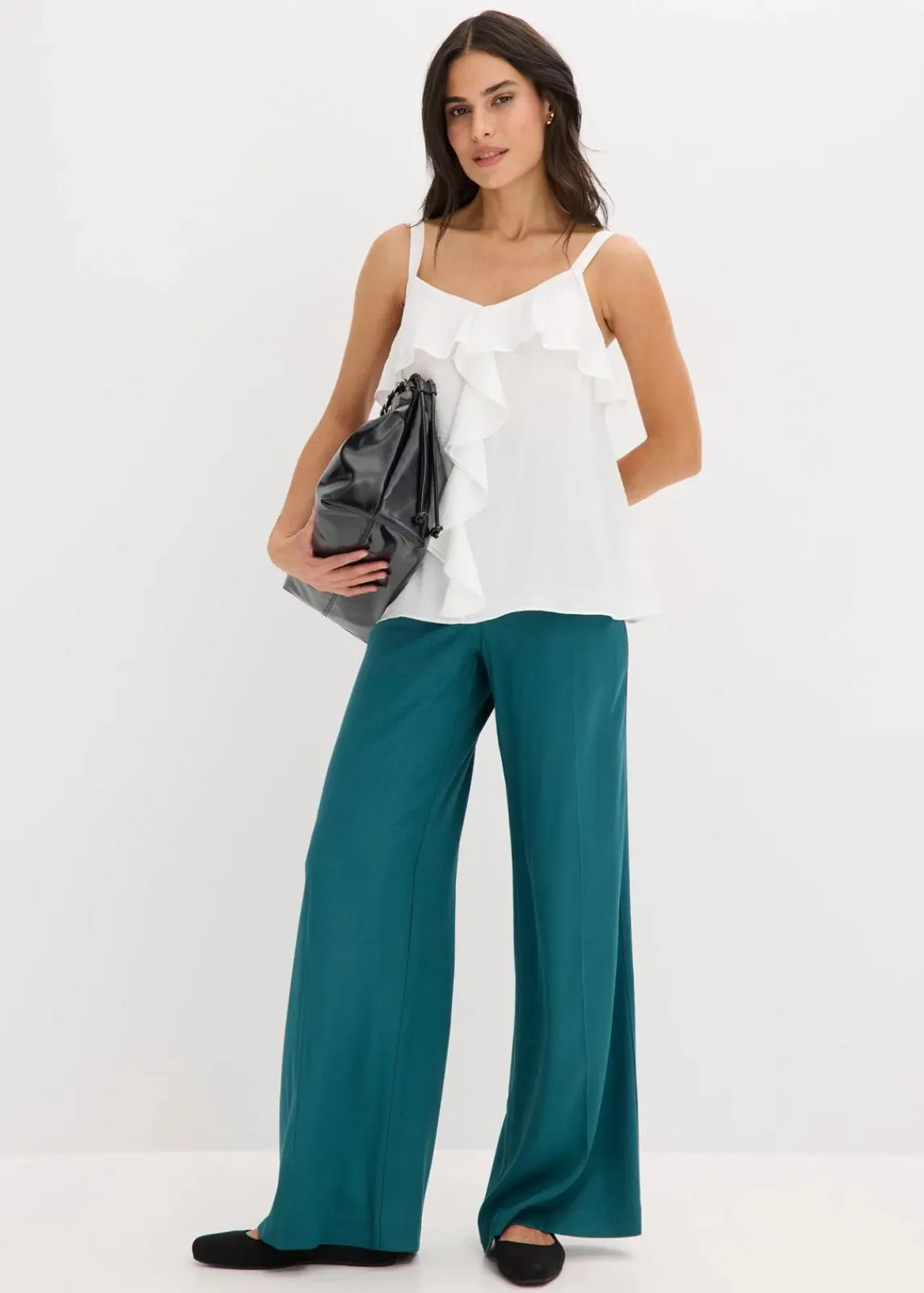 bonprix Bekleidung·Jacken & Mäntel|Blusen & Tuniken^Blusentop wollweiß
