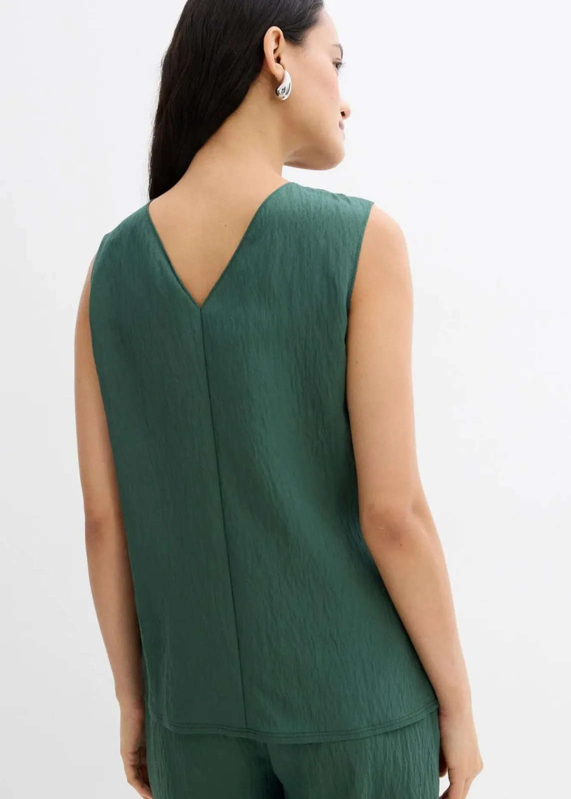 bonprix Shirts & Tops|Blusen & Tuniken^Blusentop aus Crinkle-Viskose-Mix schattengrün