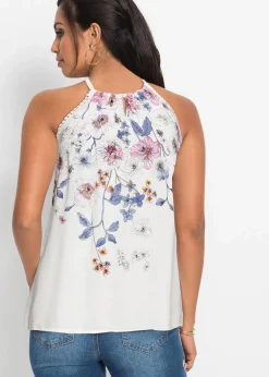 bonprix Shirts & Tops|Nachhaltigere Materialien^Blusentop aus fließender Viskose wollweiß geblümt