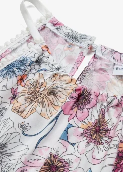 bonprix Shirts & Tops|Nachhaltigere Materialien^Blusentop aus fließender Viskose wollweiß geblümt