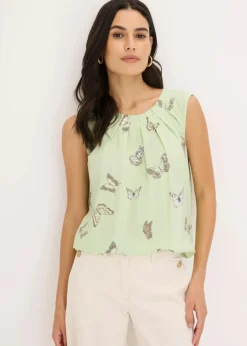 bonprix Bekleidung·Jacken & Mäntel|Blusen & Tuniken^Blusentop aus fließender Viskose softsalbei bedruckt