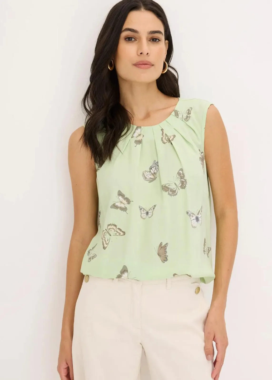 bonprix Bekleidung·Jacken & Mäntel|Blusen & Tuniken^Blusentop aus fließender Viskose softsalbei bedruckt