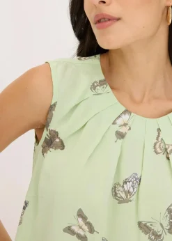 bonprix Bekleidung·Jacken & Mäntel|Blusen & Tuniken^Blusentop aus fließender Viskose softsalbei bedruckt