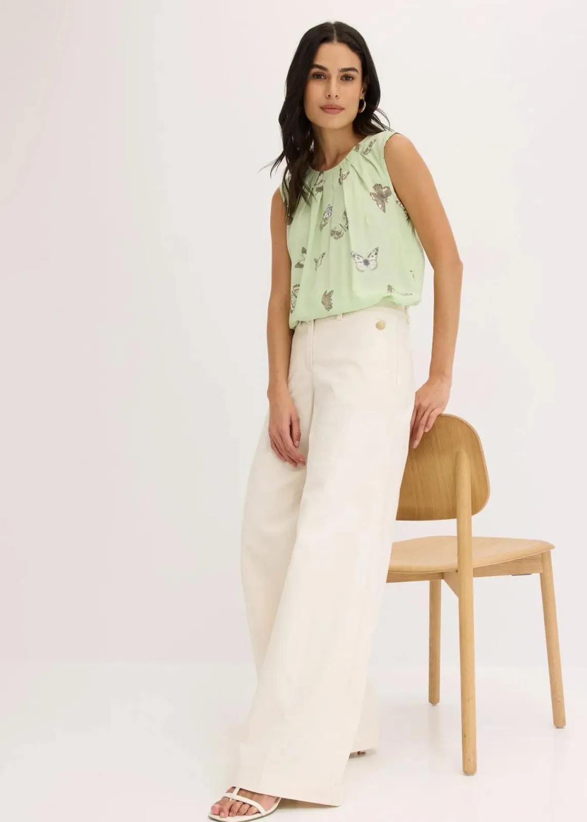 bonprix Bekleidung·Jacken & Mäntel|Blusen & Tuniken^Blusentop aus fließender Viskose softsalbei bedruckt