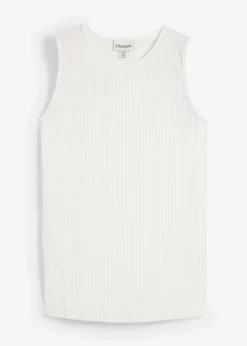 bonprix Bekleidung·Jacken & Mäntel|Blusen & Tuniken^Blusentop aus recyceltem Polyester wollweiß
