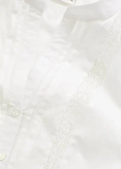 bonprix Blusen & Tuniken|Shirts & Tops^Blusentop aus reiner Baumwolle wollweiß