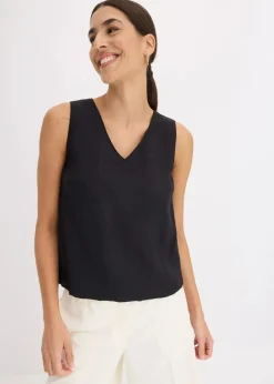 bonprix Shirts & Tops|Blusen & Tuniken^Blusentop aus softem Viskose-Mix schwarz