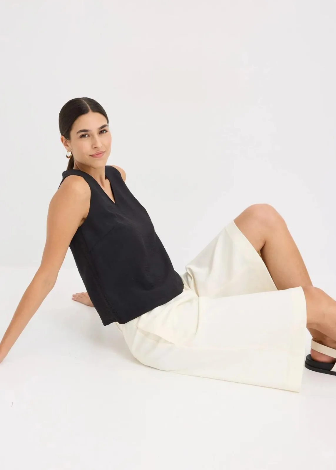 bonprix Shirts & Tops|Blusen & Tuniken^Blusentop aus softem Viskose-Mix schwarz