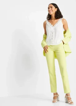 bonprix Blusen & Tuniken|Shirts & Tops^Blusentop aus strukturiertem Crinkle weiß