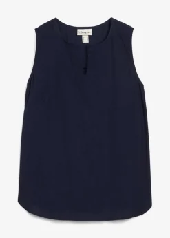 bonprix Shirts & Tops|Blusen & Tuniken^Blusentop aus weicher Viskose dunkelblau