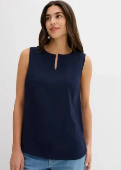 bonprix Shirts & Tops|Blusen & Tuniken^Blusentop aus weicher Viskose dunkelblau