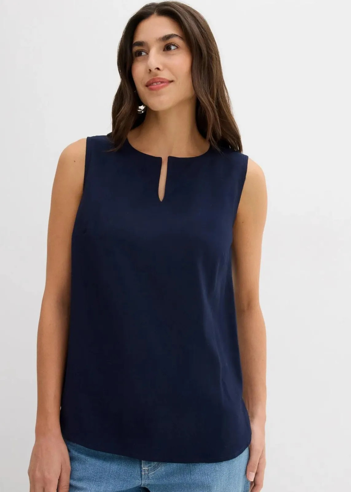 bonprix Shirts & Tops|Blusen & Tuniken^Blusentop aus weicher Viskose dunkelblau