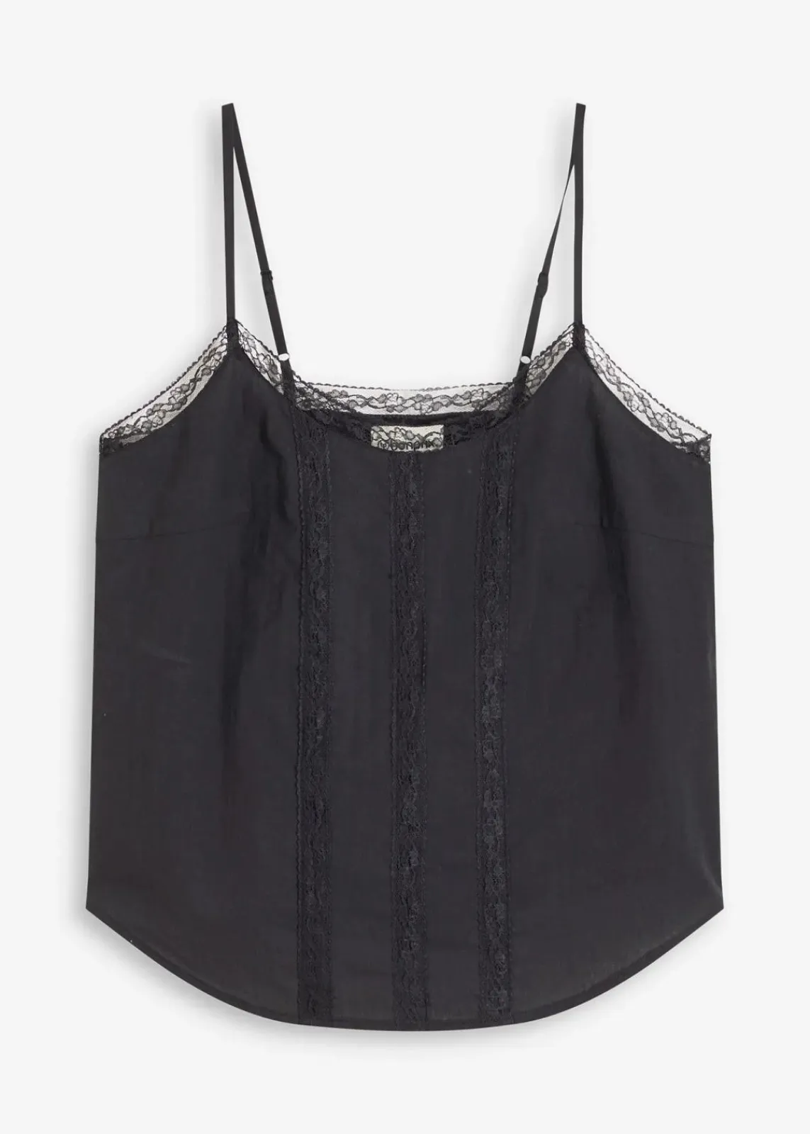 bonprix Shirts & Tops|Blusen & Tuniken^Blusentop mit Lochstickerei aus reiner Baumwolle schwarz