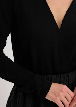 bonprix Shirts & Tops^Body aus fließendem Viskose-Mix schwarz