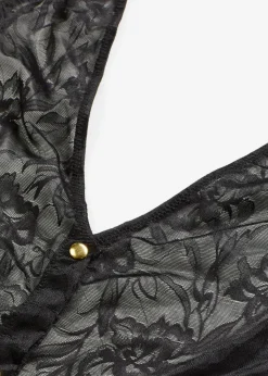 bonprix Wäsche·Erotikwäsche|Erotikwäsche^Body mit Knöpfen schwarz