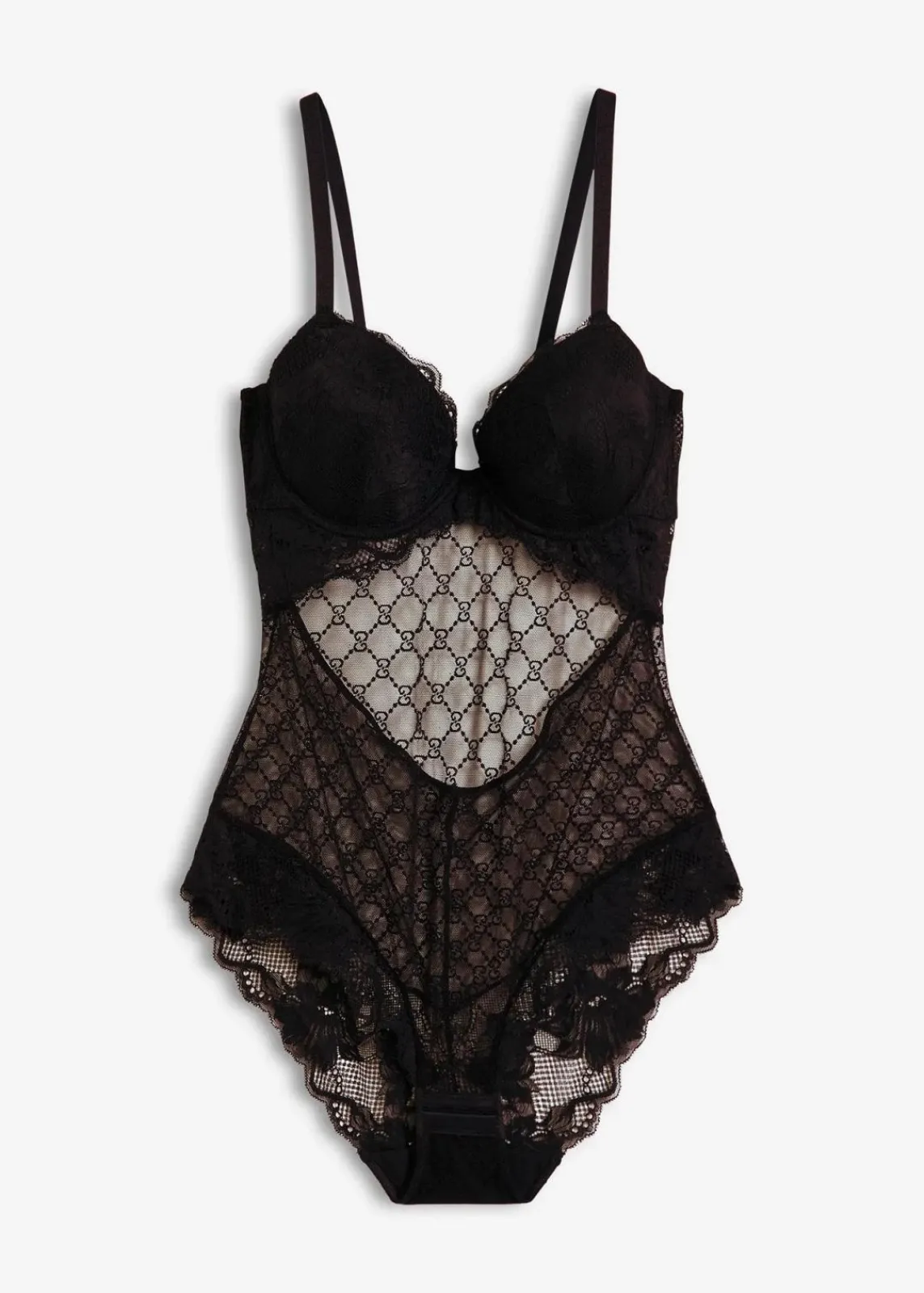 bonprix Erotikwäsche|Dessous^Body mit zierendem Mesh schwarz