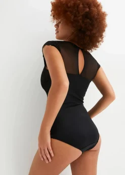bonprix Wäsche·Bodies|Wäsche·Dessous^Body ohne Bügel mit zarter Spitze schwarz