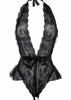 bonprix Wäsche·Erotikwäsche|Erotikwäsche^Body ouvert aus Spitze schwarz