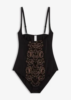 bonprix Wäsche·Bodies|Wäsche·Shapewear^Body Shaper mit leichter Formkraft und Glitzergarn schwarz/metallic kupfer