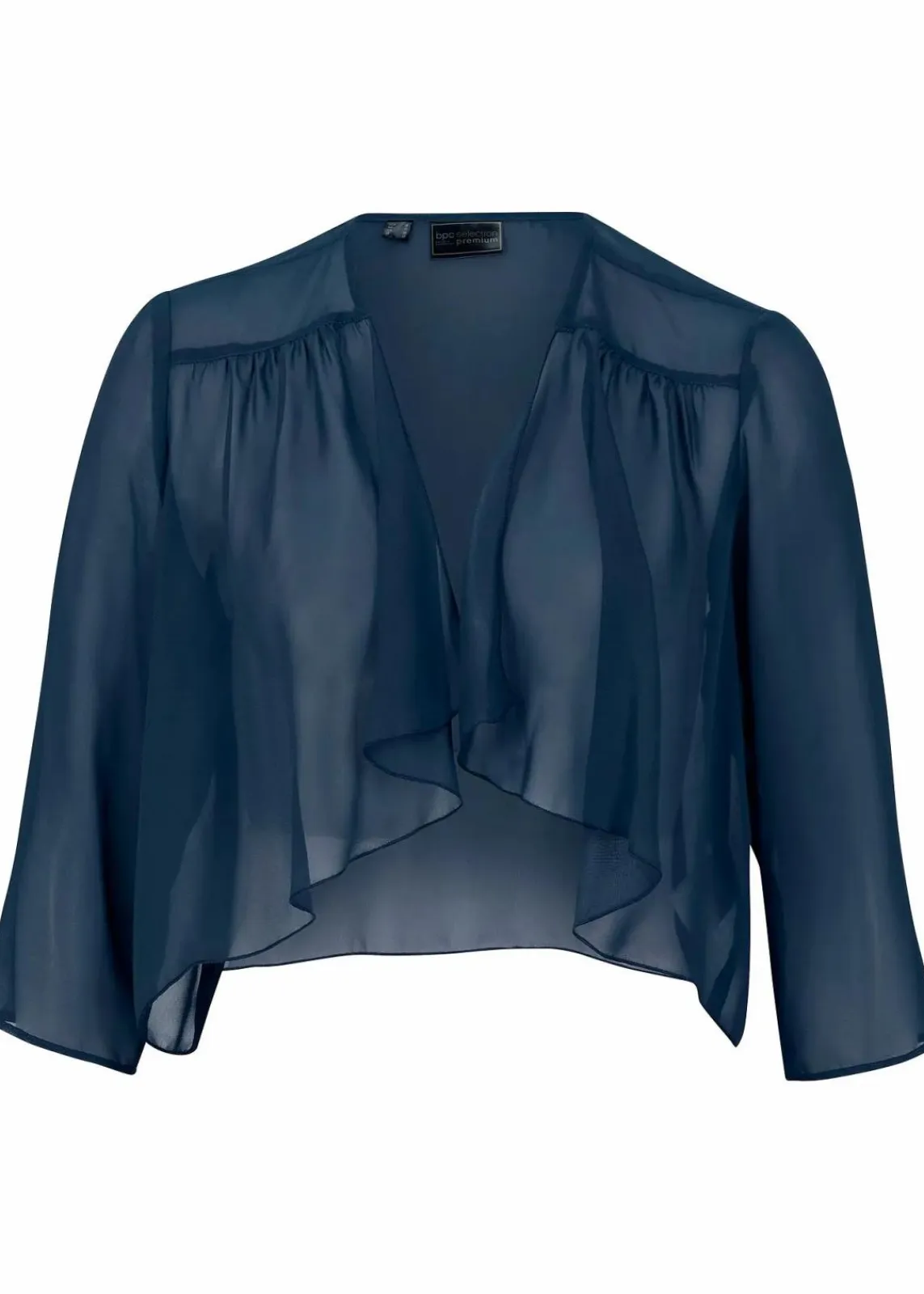 bonprix Bekleidung·Hosen|Nachhaltigere Materialien^Bolero aus feinem Chiffon dunkelblau