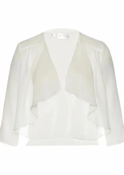 bonprix Jacken & Mäntel|Festliche Mode^Bolero aus feinem Chiffon wollweiß