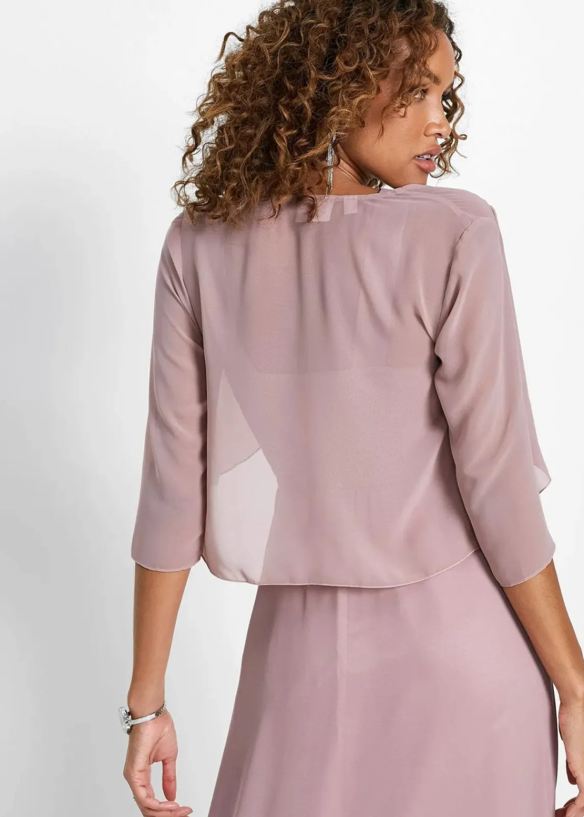 bonprix Jacken & Mäntel|Festliche Mode^Bolero aus feinem Chiffon rosenholz