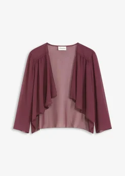 bonprix Jacken & Mäntel|Festliche Mode^Bolero aus feinem Chiffon weinrot