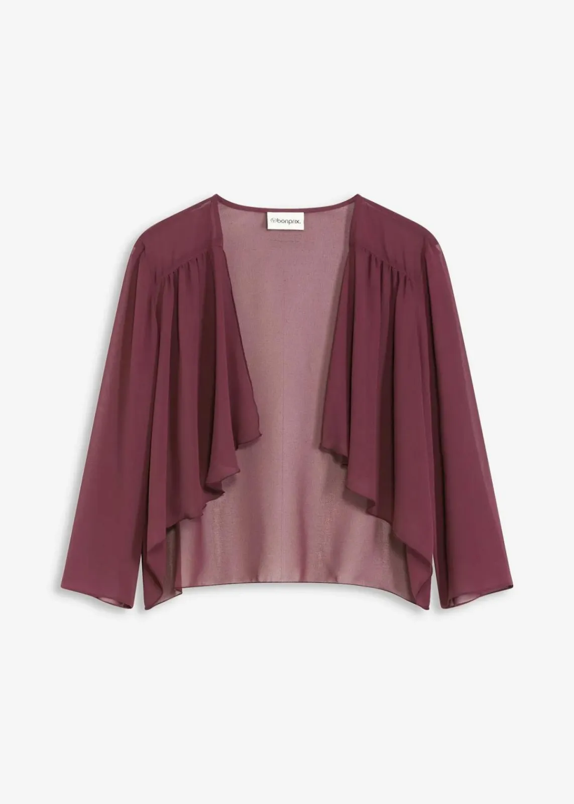 bonprix Jacken & Mäntel|Festliche Mode^Bolero aus feinem Chiffon weinrot