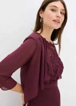 bonprix Jacken & Mäntel|Festliche Mode^Bolero aus feinem Chiffon weinrot