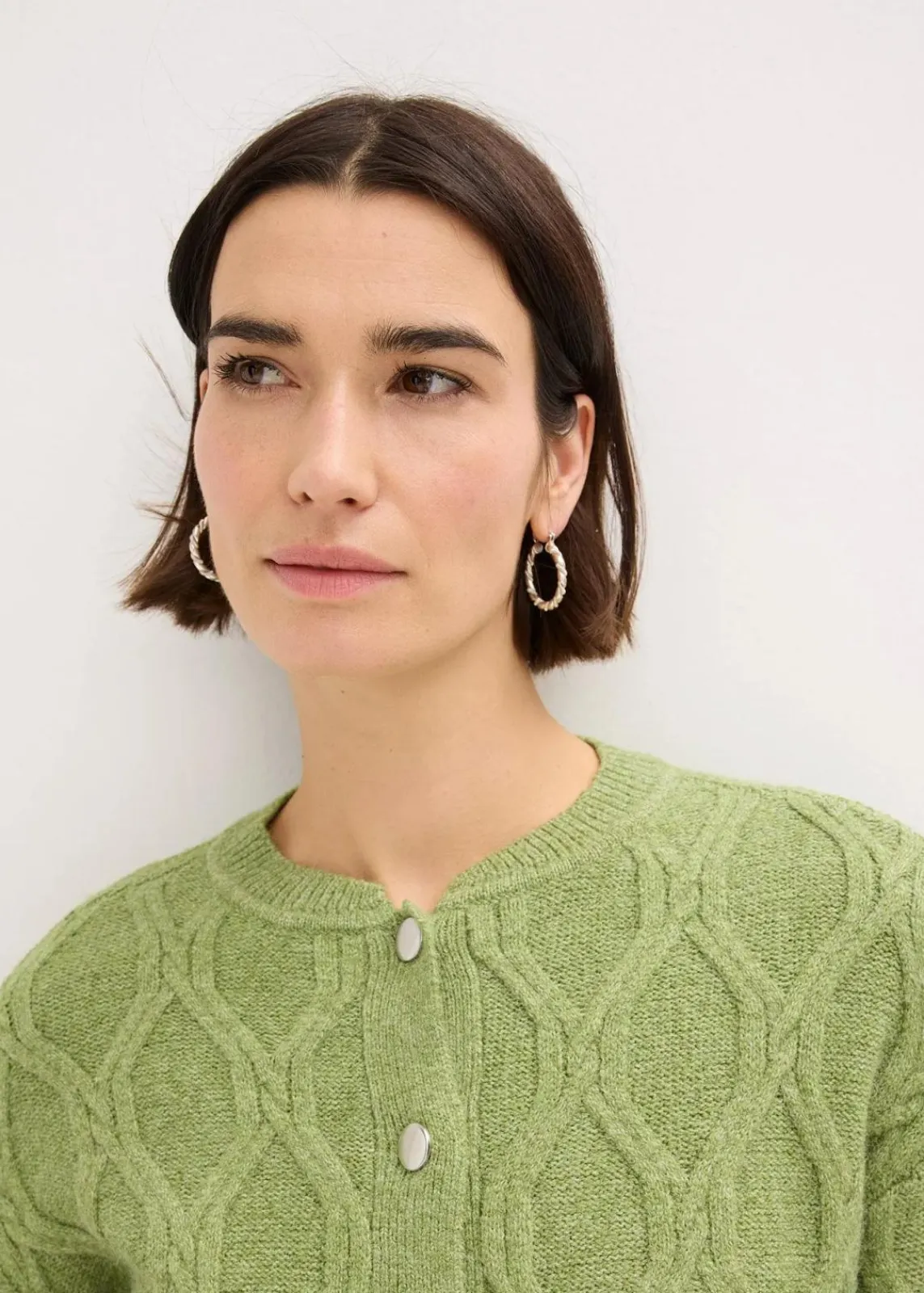 bonprix Bekleidung·Umstandsmode|Strickmode^Bomberjacke mit Wollanteil moos