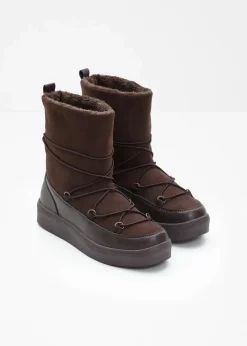 bonprix Gefütterte Winterschuhe|Boots^Boot dunkelbraun