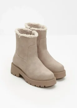 bonprix Gefütterte Winterschuhe|Boots^Boot hellsand