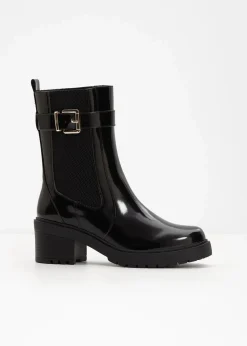 bonprix Boots|Schuhe & Accessoires In Spezialgrößen·Elastischer Schaft^Boot schwarz