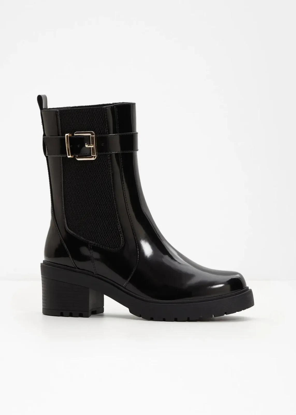 bonprix Boots|Schuhe & Accessoires In Spezialgrößen·Elastischer Schaft^Boot schwarz